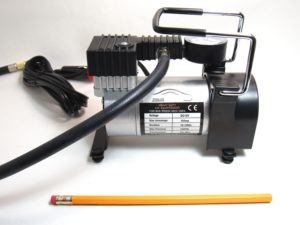 Size of compact portable 12V compressor