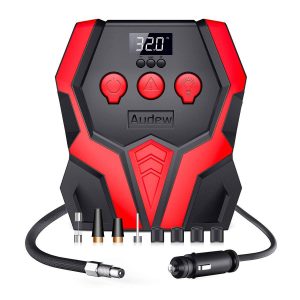 Manufacturer stock product photo for Audew 12V air compressor auto