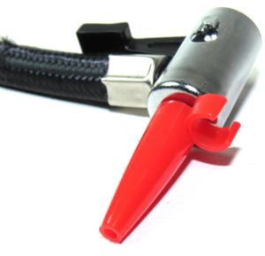 Air hose nozzle installed
