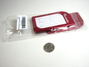 Metal Luggage bag tag review in package