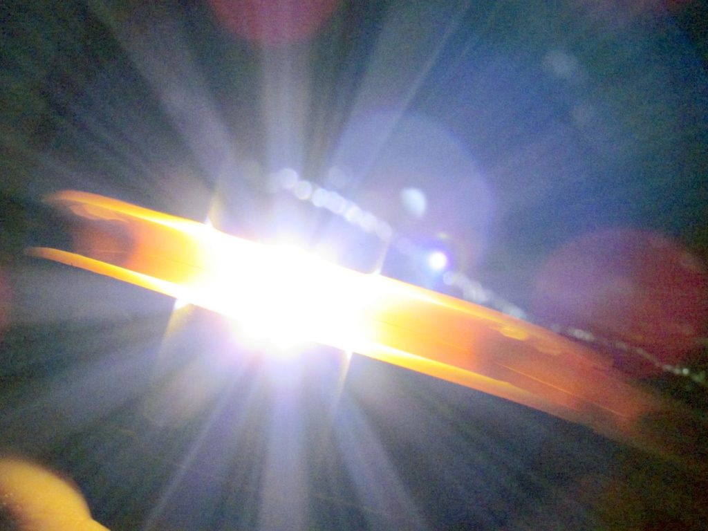 LED light in use