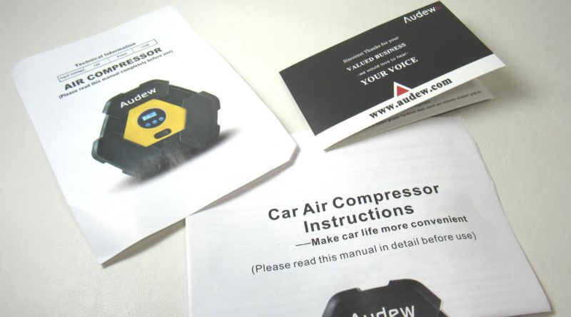 Air compressor paperwork included